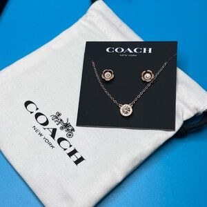 Coach earring and necklace set - new
